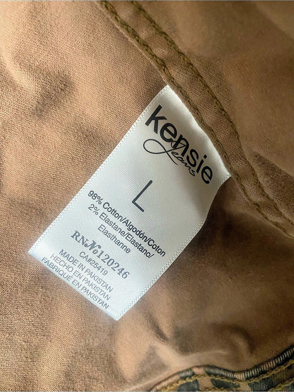 Kensie Leopard Print Denim Jacket Size Large Like New - Picture 4 of 4